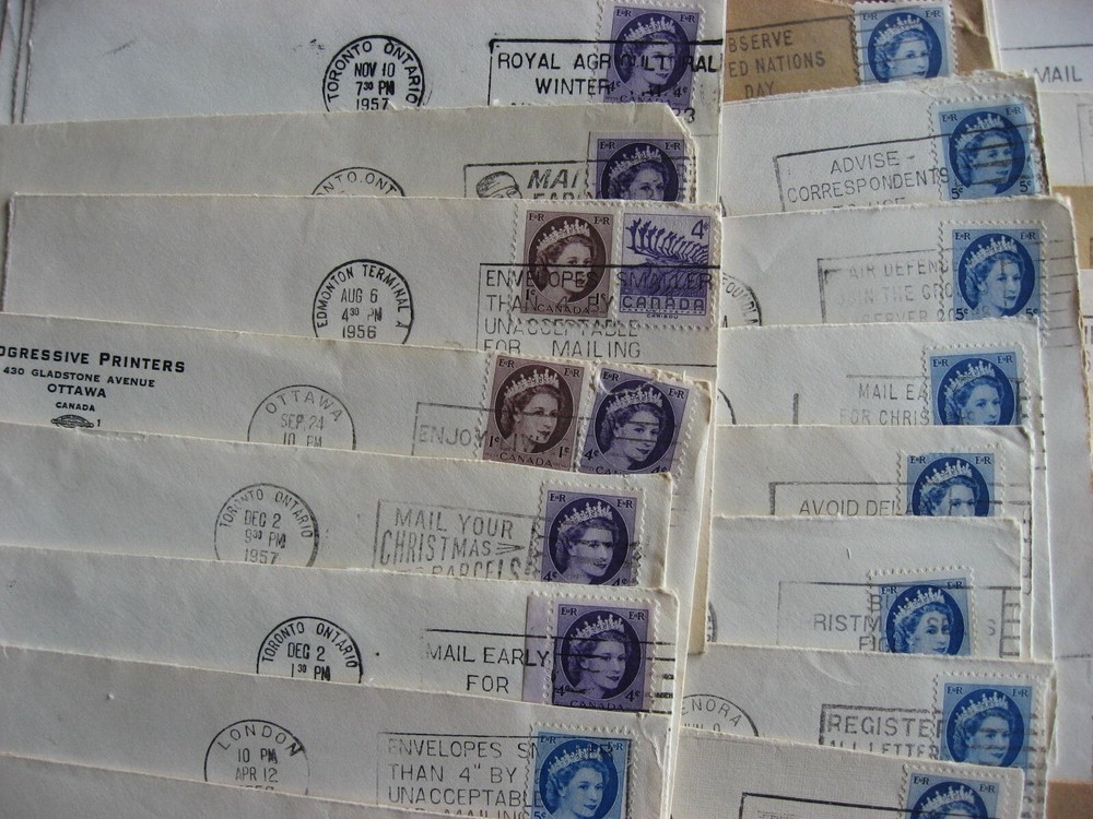 Canada 165 slogan cancel covers note about half are opened on 3 sides