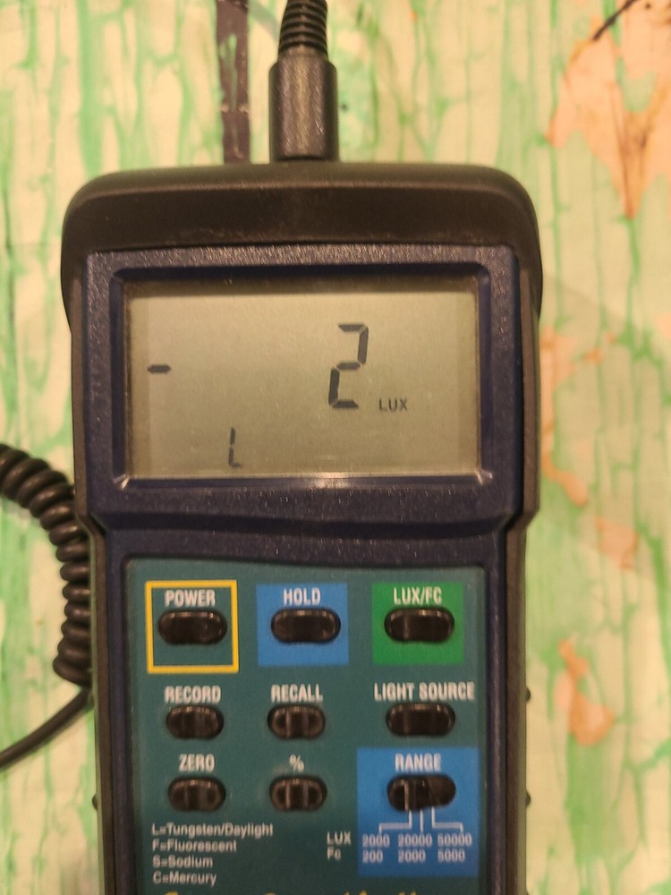 Extech Light Meter 407026 Foot Candle Lux Heavy Duty Light Meter
