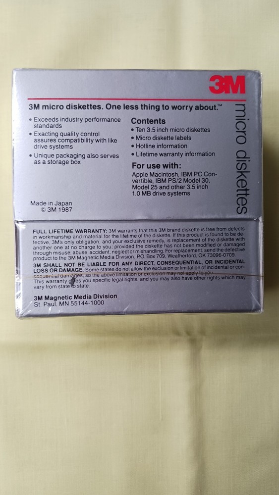 10 Pack 3M 3.5" Floppy Disks Diskettes New Sealed