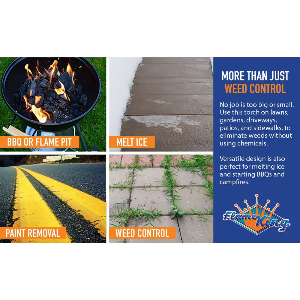 Wide Flame Weed Burner Propane Torch Self Igniting