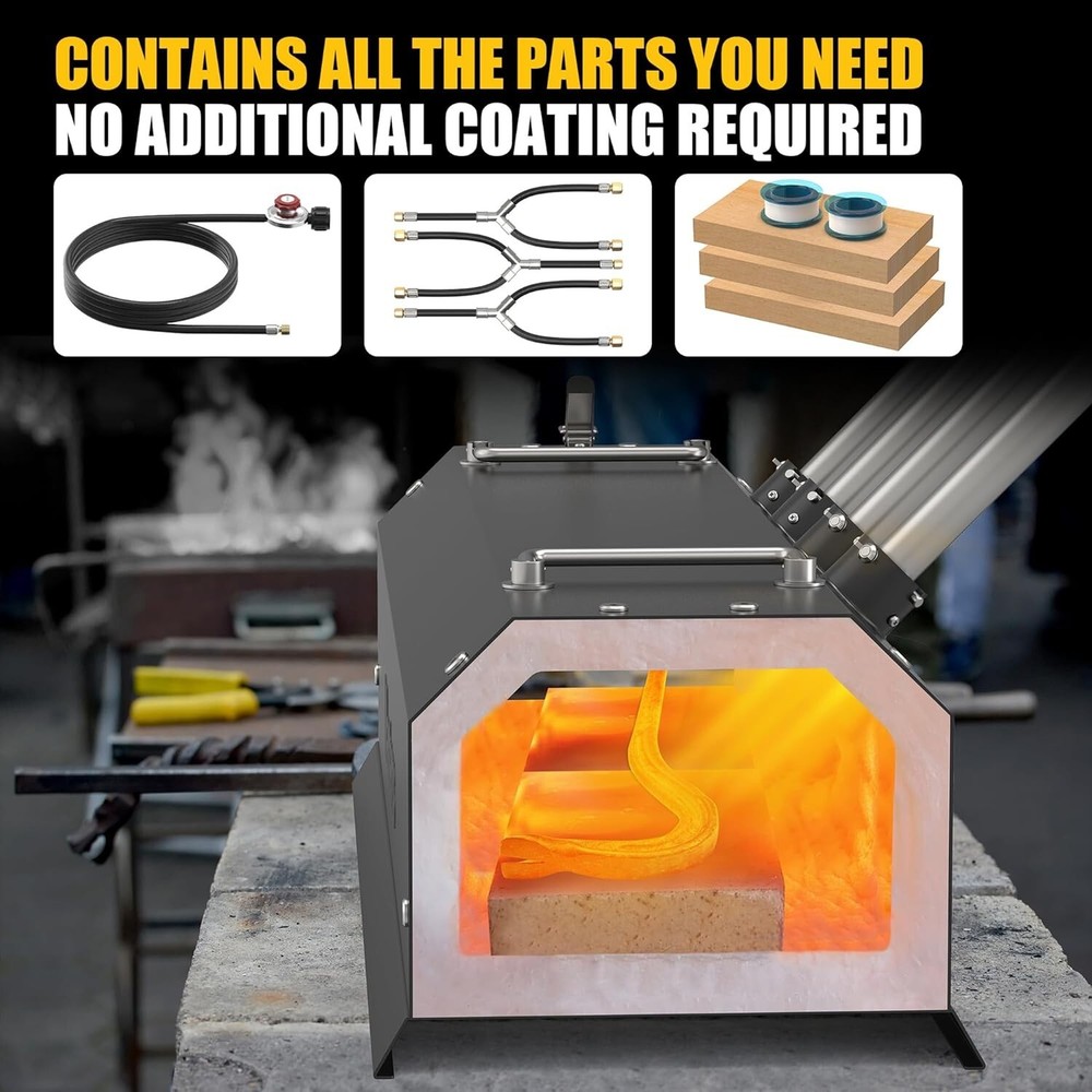 Four Burner Propane Forge for Home＆Professional, Gas Forge-Efficient Heating