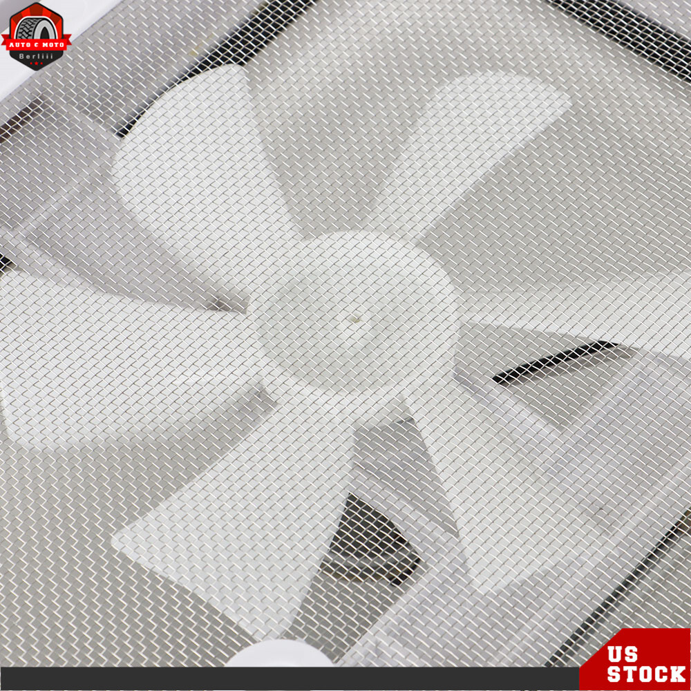 RV Roof Vent Fan Kit White 14" x 14" 12V 6" Blades For Camper Trailer Universal