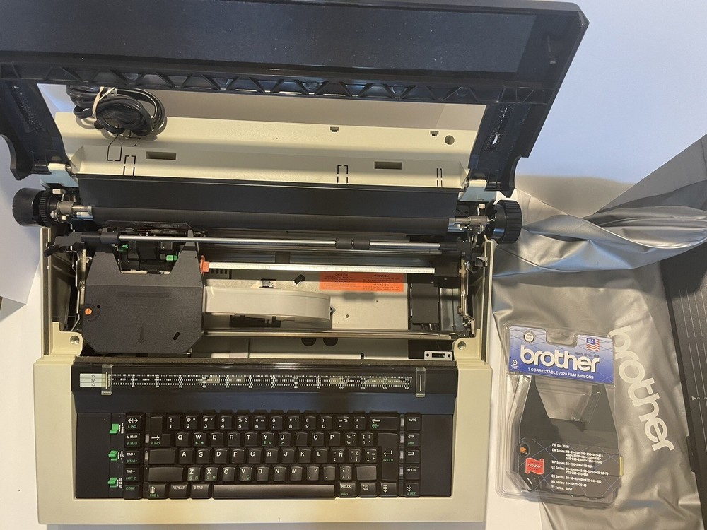 Brother EM-80 Typewriter Tested Working With Cover, 7220 Black Read Description