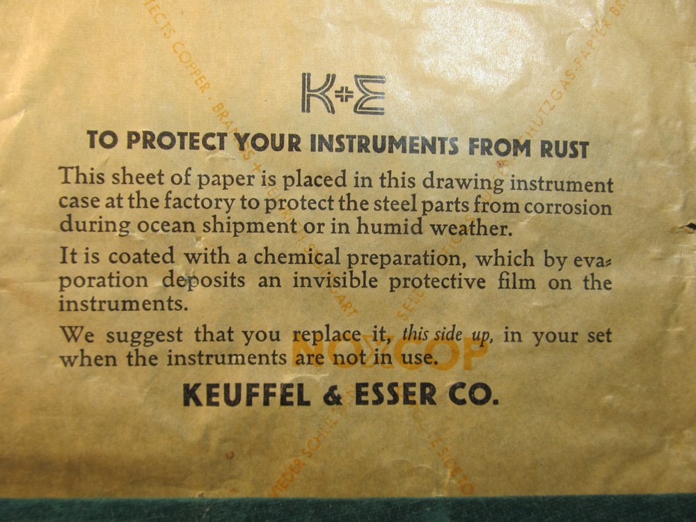 Vintage K & E Drafting Set, Tools Instruments Keuffel Esser