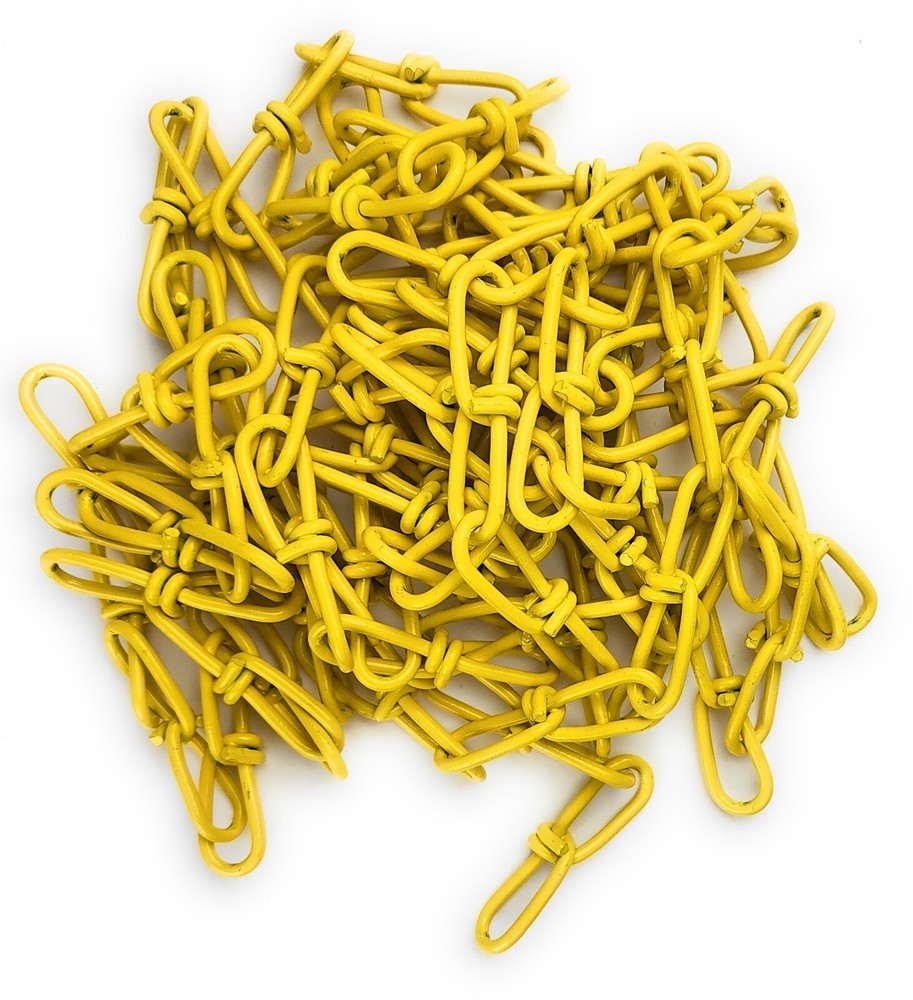 2/0 Double Loop Chain, Multi Length, Maximum 200ft, Steel Utility Chain, Yellow