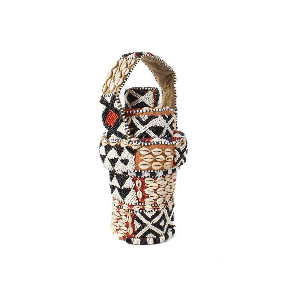 Kuba Royal Beaded Basket Congo