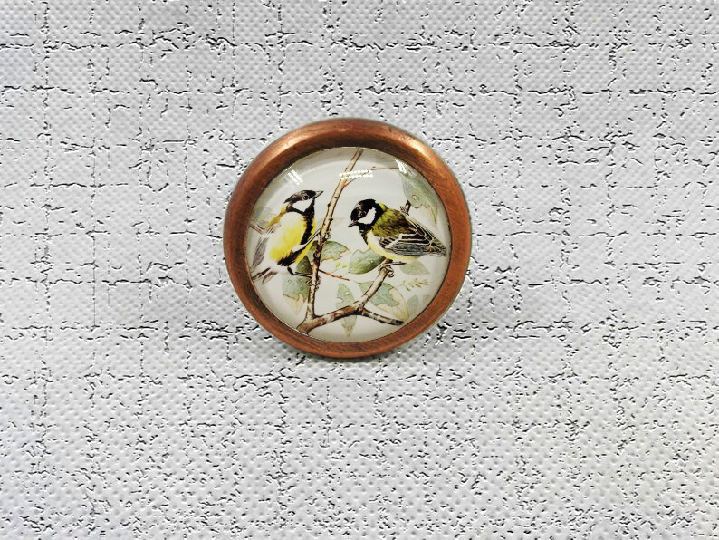 Cute Birds Knobs Vintage Drawer Dresser Knobs Handmade Cupboard Pulls Handle
