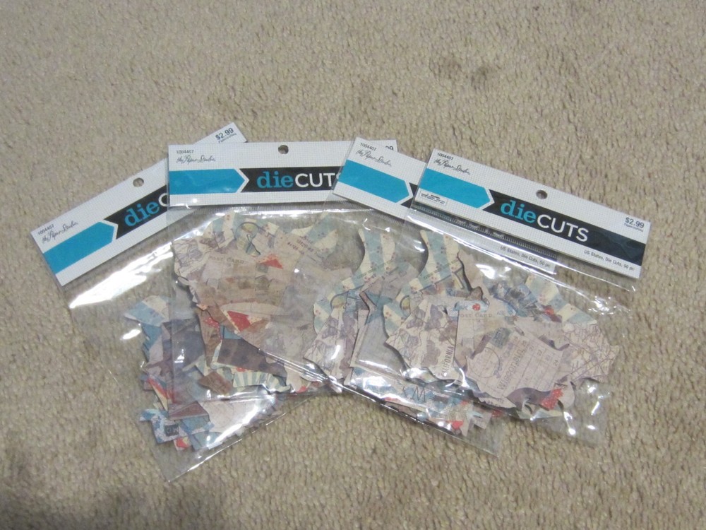 Paper Studio die cuts US States 50pc