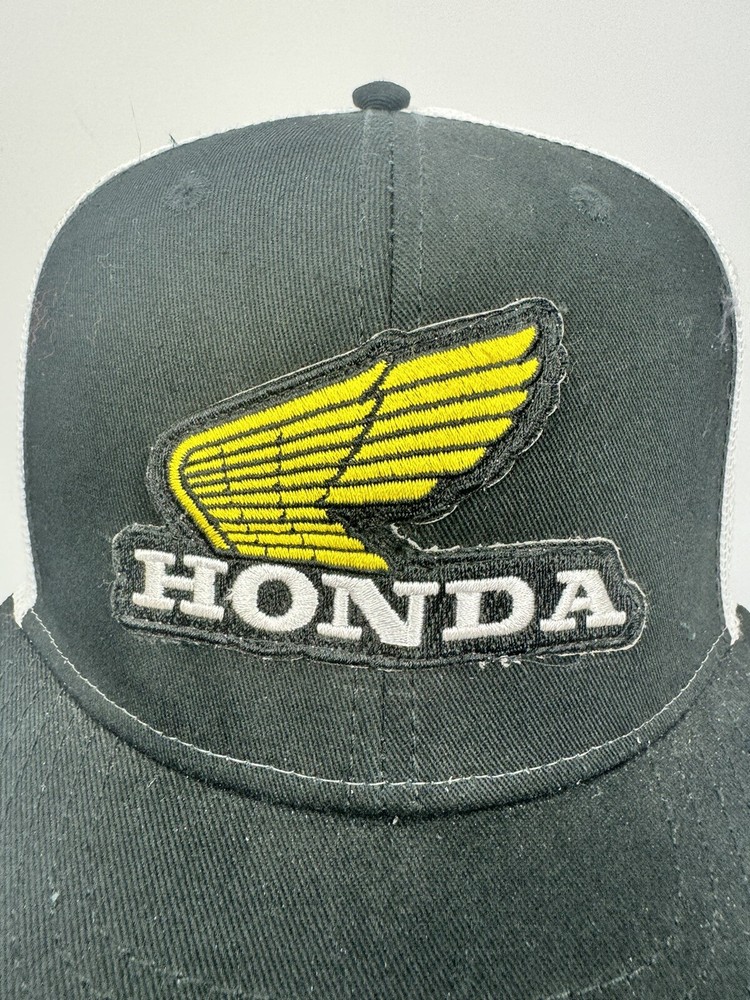 FX Honda Patch Snapback Mesh Trucker Hat Black/ White Adjustable