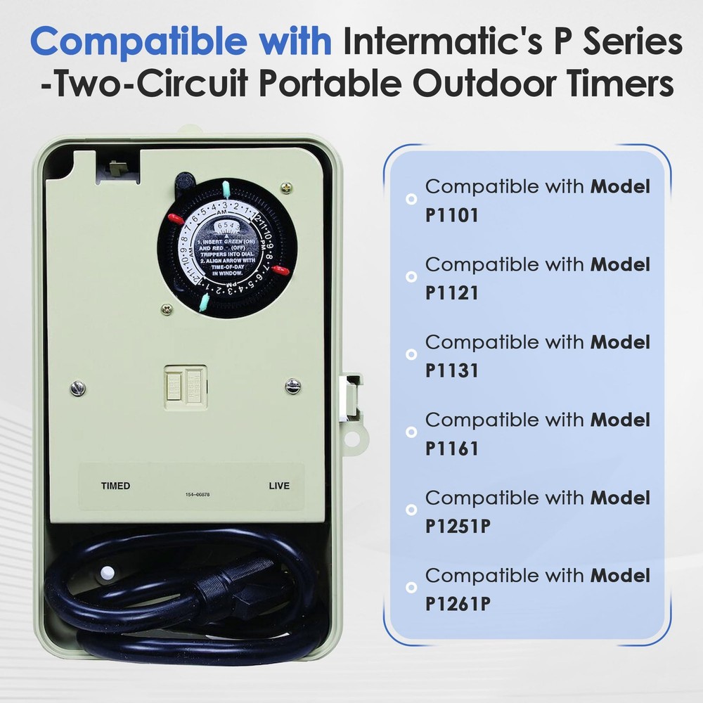 Dreyoo Cycle Timer Clock ON/OFF Plastic Switch Trippers Compatible with...