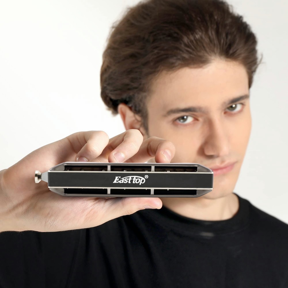 EASTTOP 12Hole Chromatic Harmonica Forerunner Harmonica C Chromatic Mouth Organ
