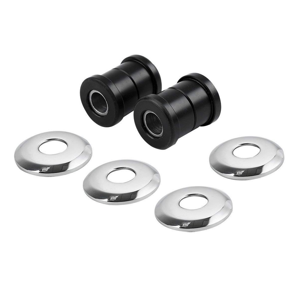 Chrome Polyurethane Handlebar Riser Bushings Damper Kit For Harley Dyna Softail