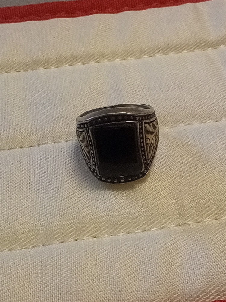 Men's 925 Onyx Silver Ring