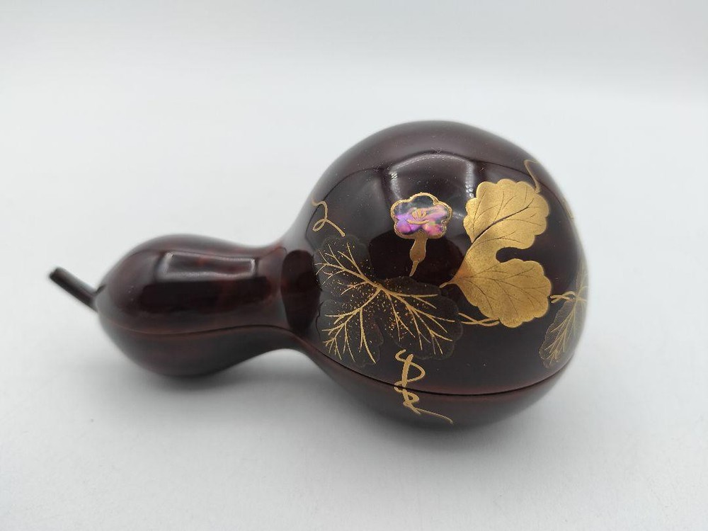 Incense holder evening glory dry lacquer Dojo Munehiro Yamanaka box lacquerware