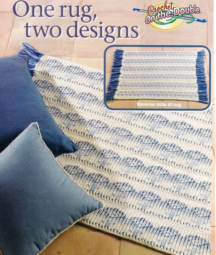 LOVELY One Rug, Two Designs/CROCHET PATTERN INSTRUCTIONS ONLY
