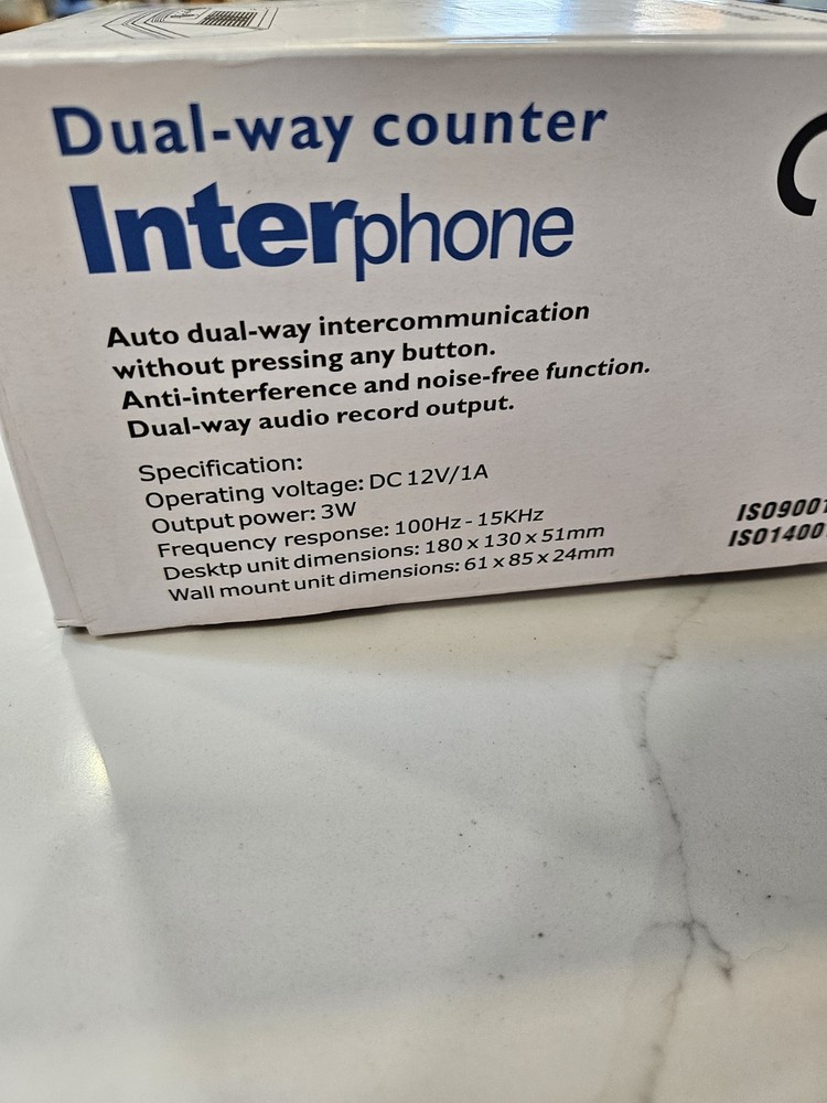 Retekess Dual-Way Window Counter Intercom/Interphone TW101