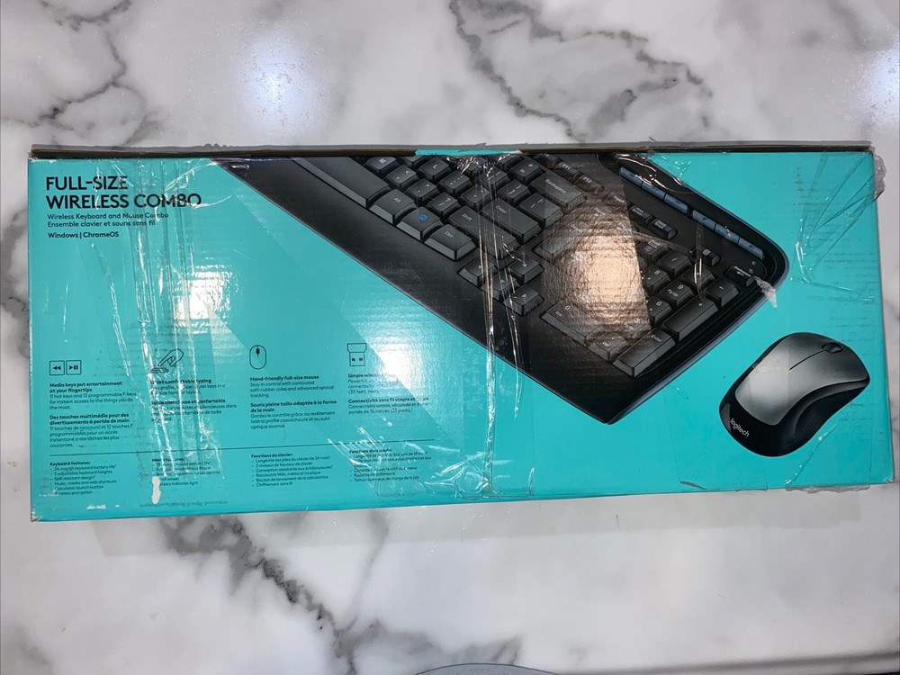 Logitech MK335 Full Size Wireless Keyboard and Mouse Combo - Black/Silver