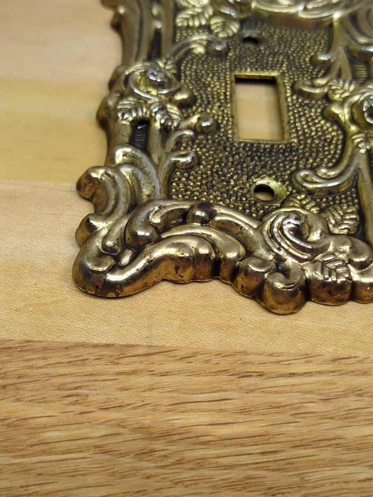 Vintage AmerTac Brass Single Light Switch Plate