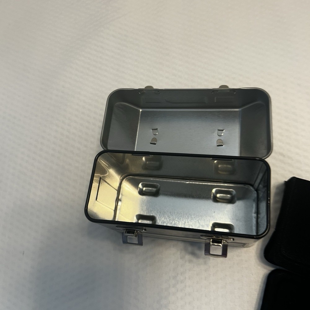 Kobalt Mini Tool Box Gift Card Holder Black Silver Latches Handle 4”