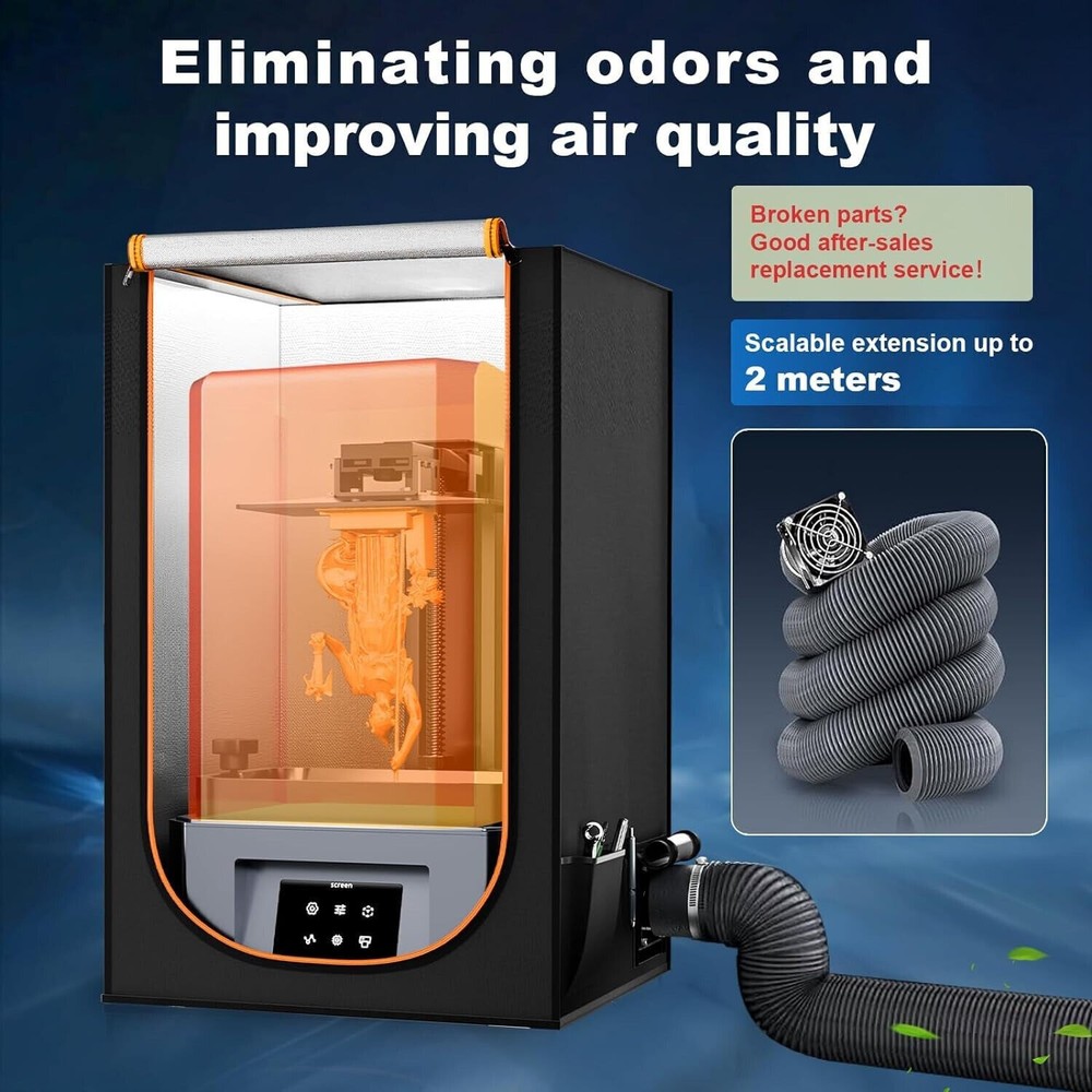 Resin 3D Printer Enclosure with Ventilation Tent