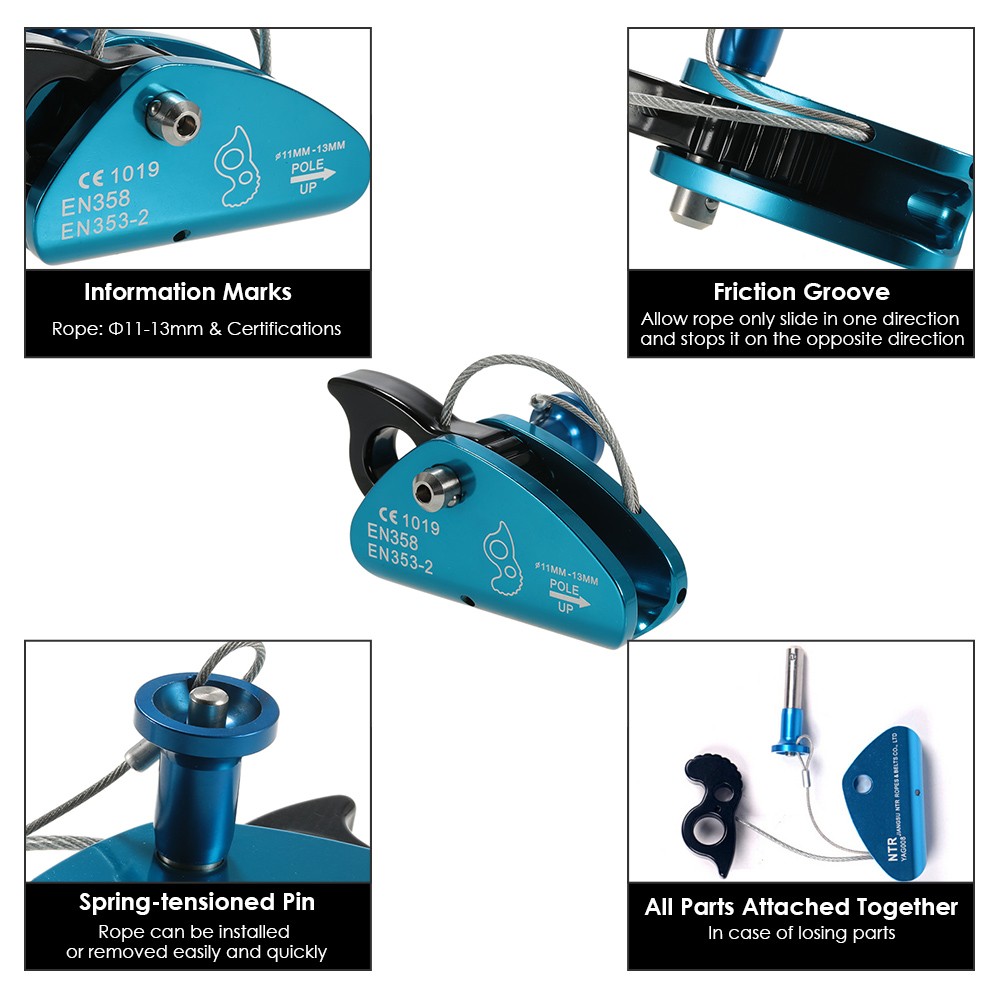 Climbing Fall Rope Grab With Spring J3B0