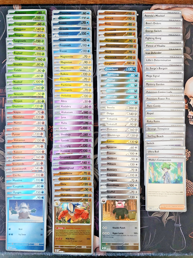Mega Evolution - Complete Base Set - C/UC/R  (122 Cards) - REVERSE HOLO