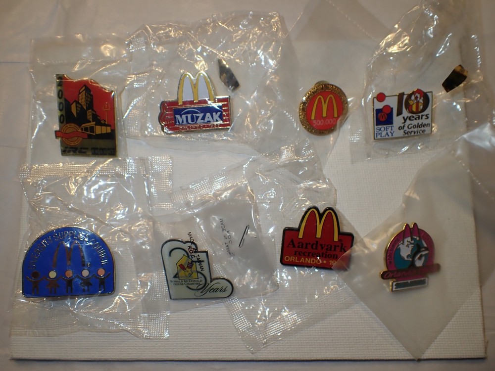 8 Assorted McDonalds Enamel Lapel Pins NIP NEW