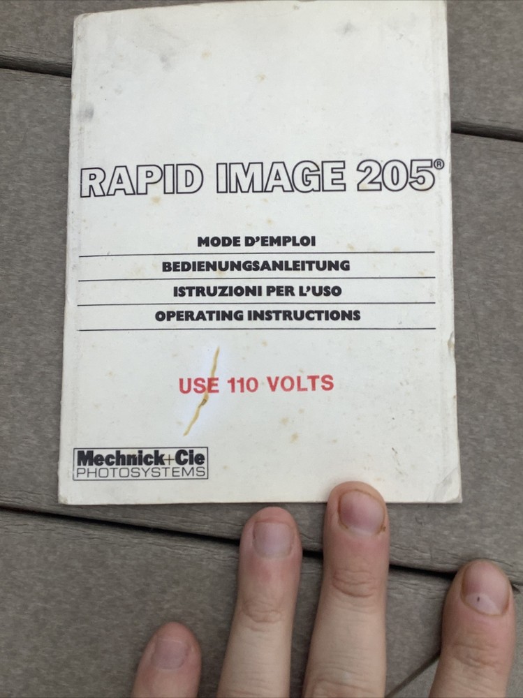 Mechnick+Cie Rapid Image 205 Untested Polaroid