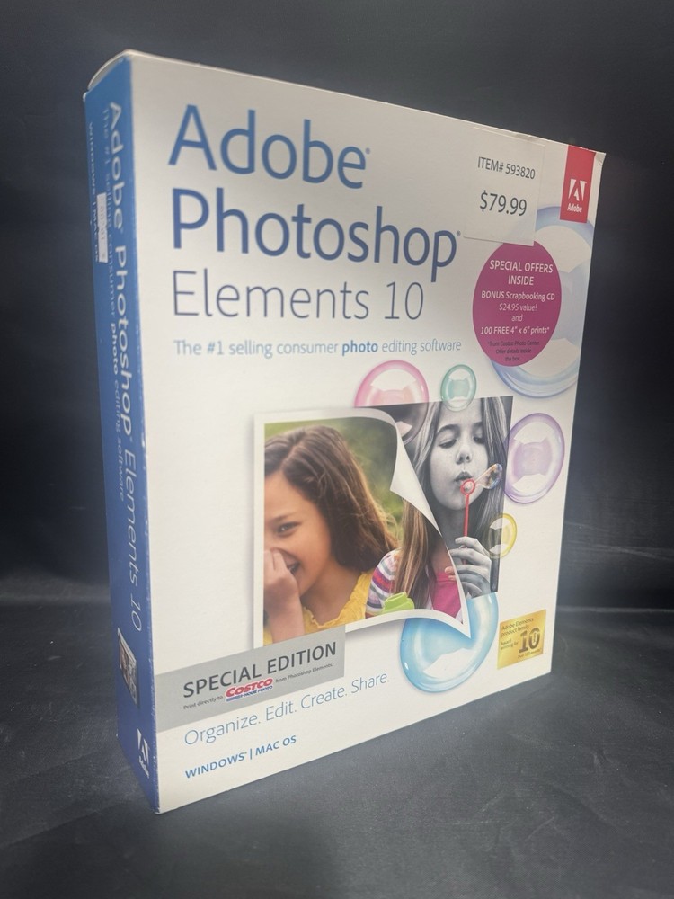 Adobe Photoshop Elements 10 for PC Or Mac With Serial
