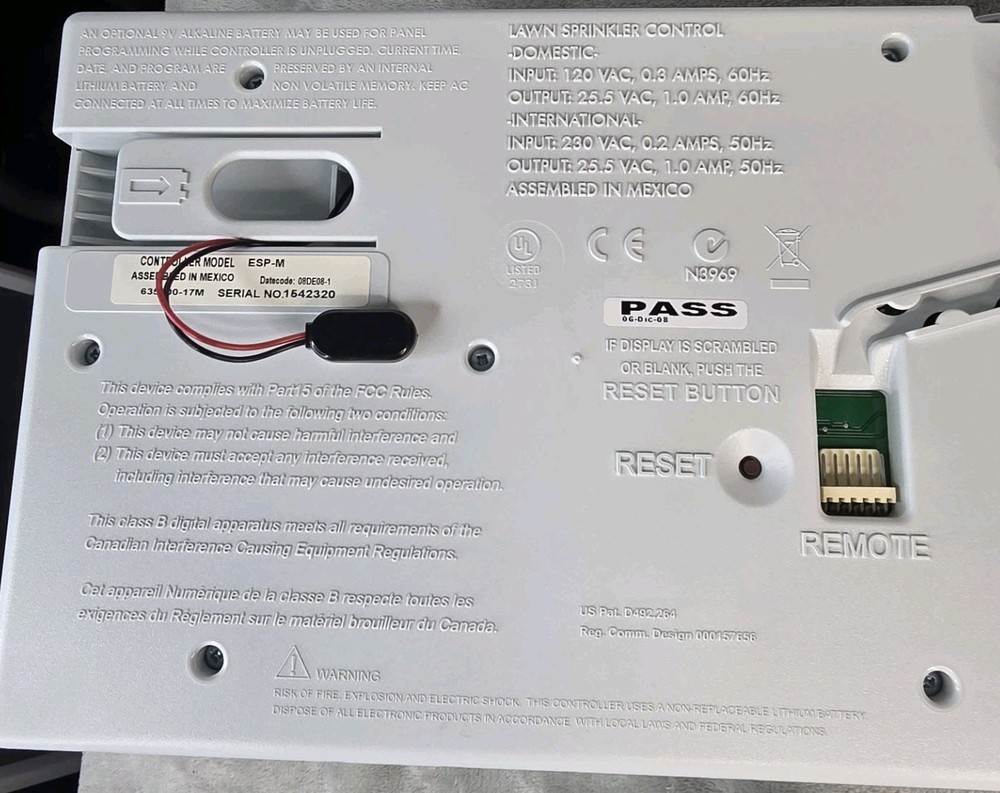 Rain Bird ESP-M 10 Zone Irrigation Sprinkler Controller Digital Timer Tested