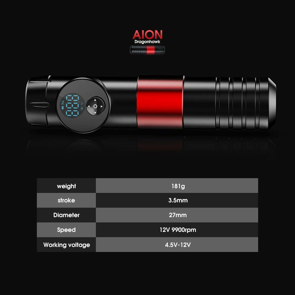 Mast Aion Rotary Tattoo Pen Kit LCD Display Wireless Permanent Makeup Machine