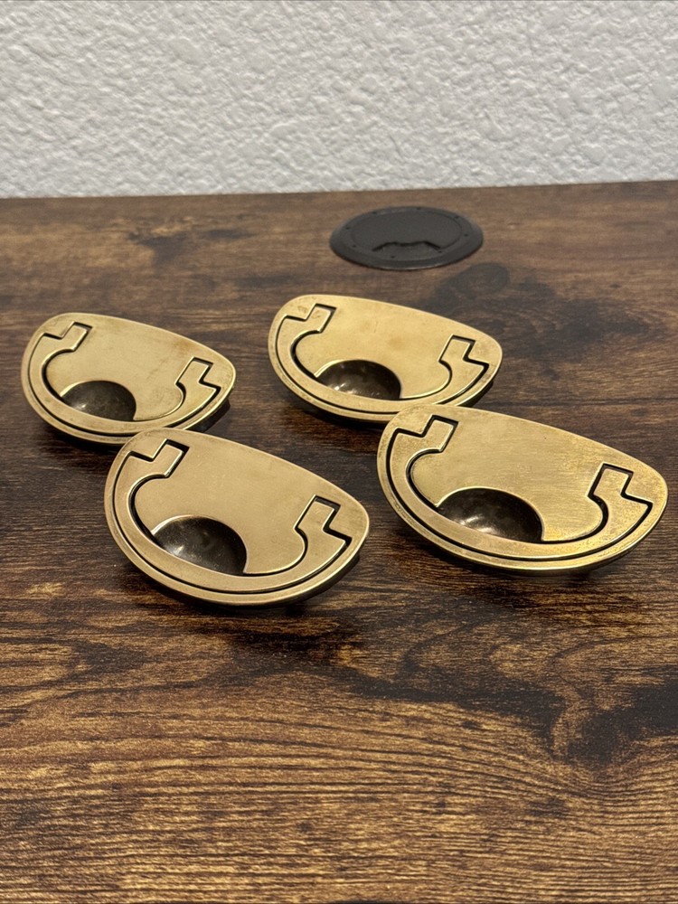 Drexel Passage Drawer Pulls 4 Handles Campaign Brass KBC N-16827 Replacement