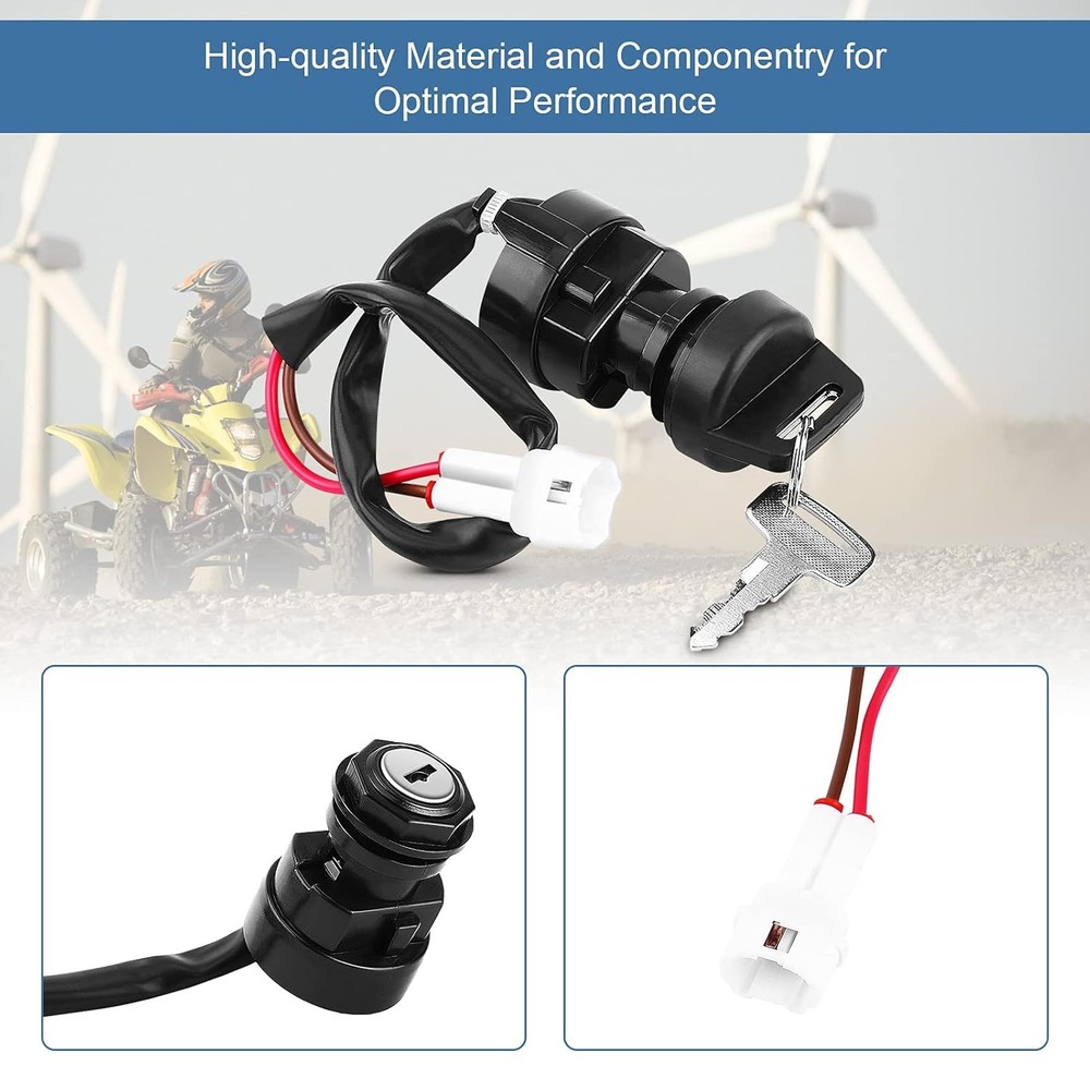 Motorcycle Ignition Switch with 2 Matching Keys, 2 Wire popular