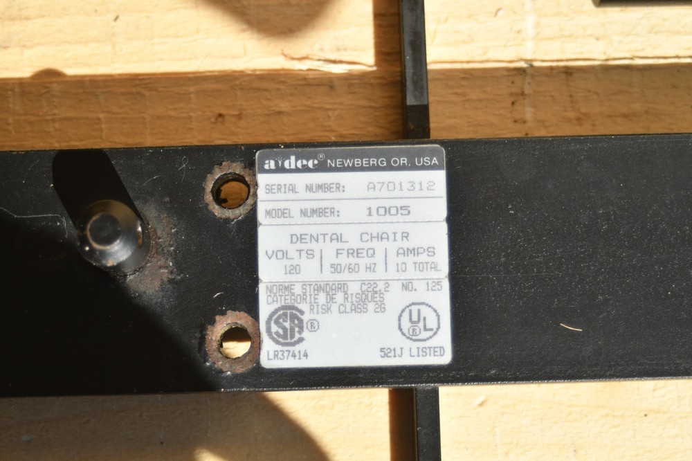 A-dec Adec 1005 Dental Chair Back Rest Frame