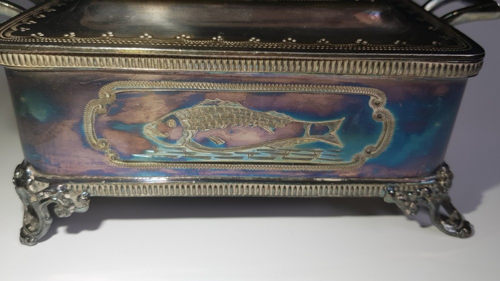 silver plate sardine box c1880-1910