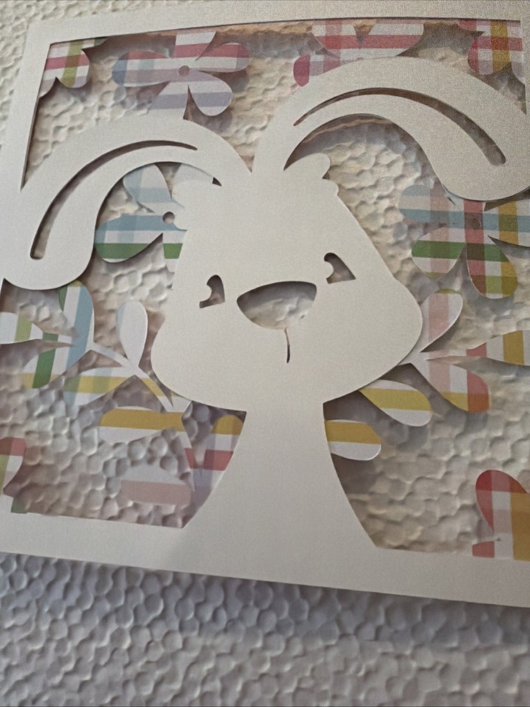 Easter Bunny spring Paper Piece For Scrapbooking And Card making Handmade