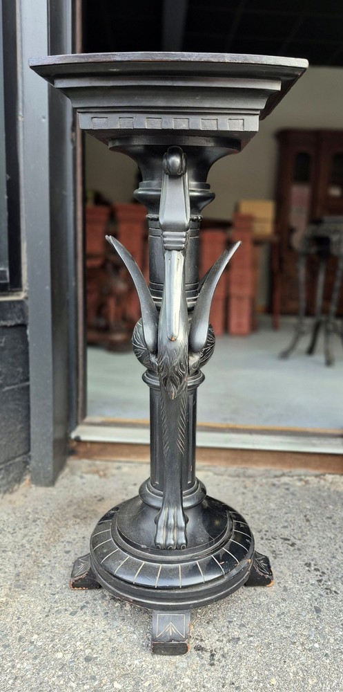 VICTORIAN AESTHETIC MOVEMENT EBONIZED HERON PEDESTAL
