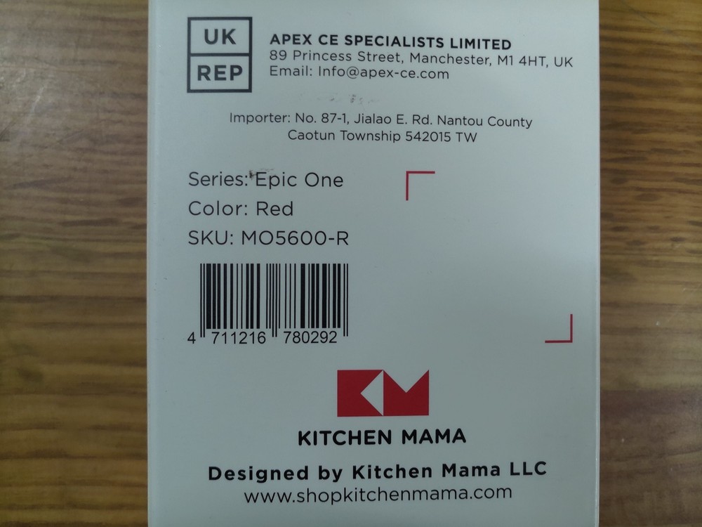 Kitchen Mama Epic One Multifunction Opener – Easy Pull-Tab Can, Jar & Bottle Red