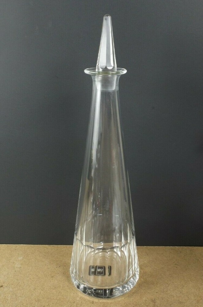 Mikasa Crystal Zenith Decanter Pointed Stopper Panel Cut