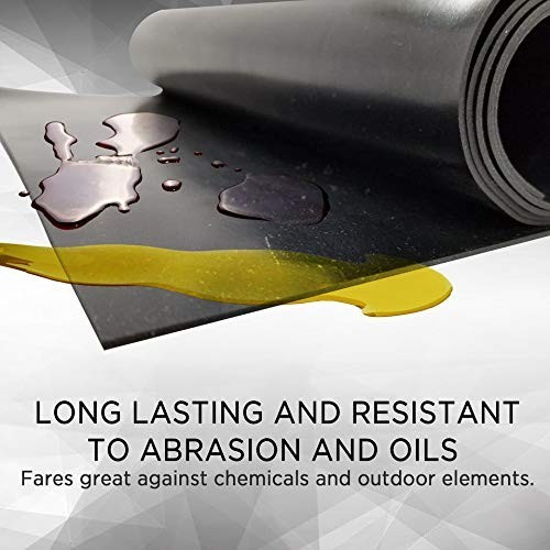 Neoprene Roll 1/4" Solid Rubber 3"x10' Black Vibration Dampening