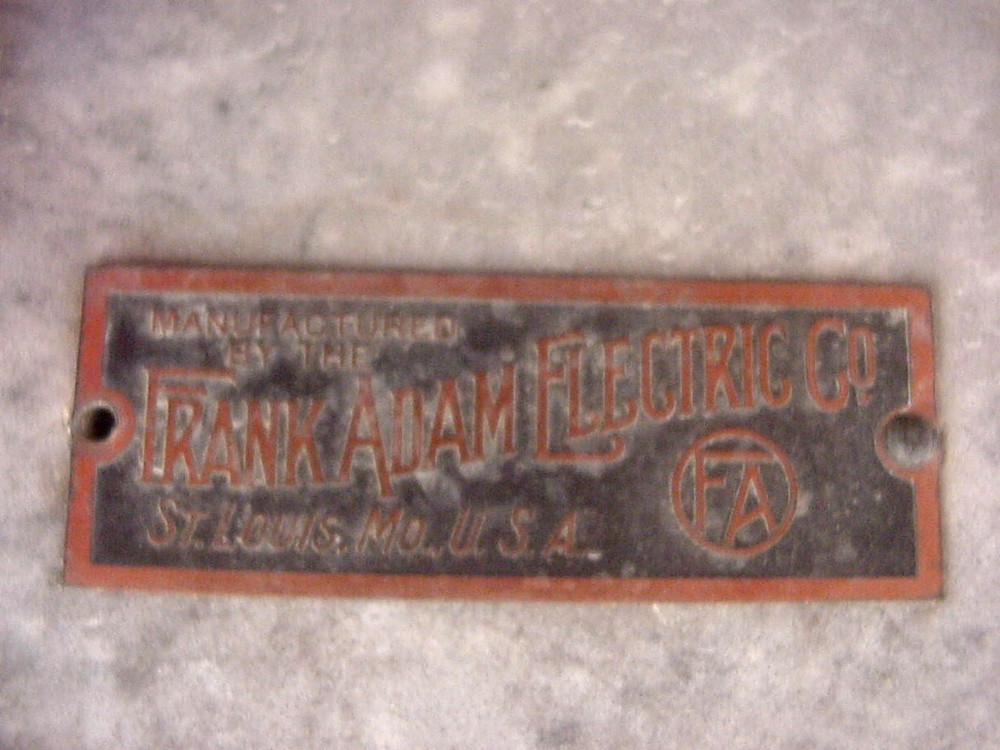 Huge Antique Frank Adam Electric Co. Double Knife Switch Electrical Panel Board