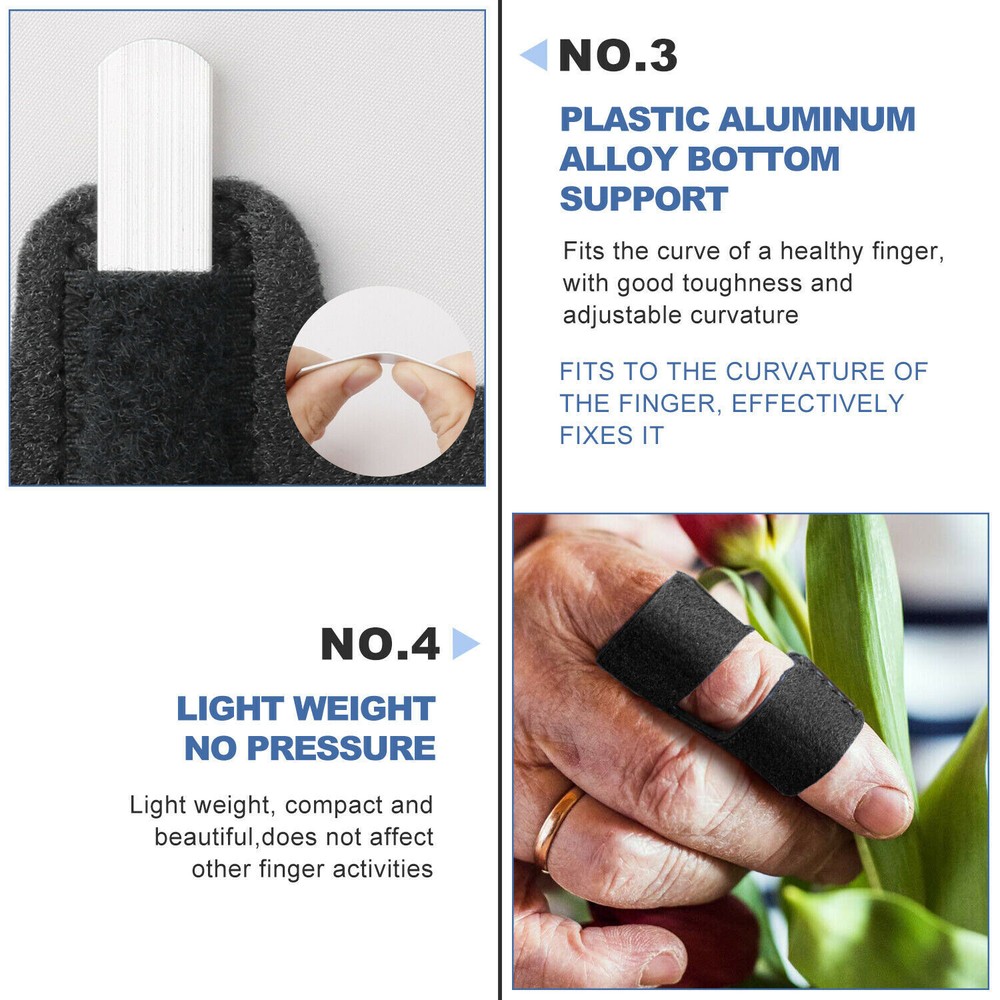 3pcs Trigger Finger Splint Straightener Corrector Support Brace Protector Relief