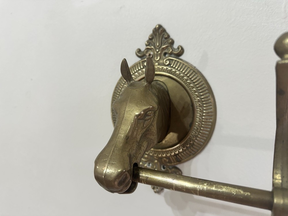 Mid century brass coat rail.
