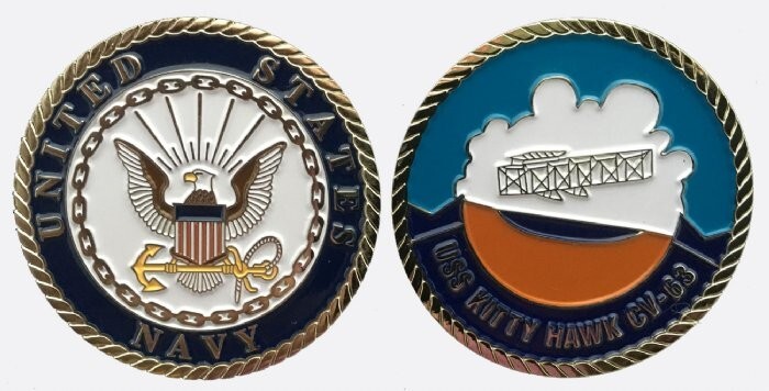 USS Kitty Hawk CV-63 Challenge Coin (Enlisted Version)
