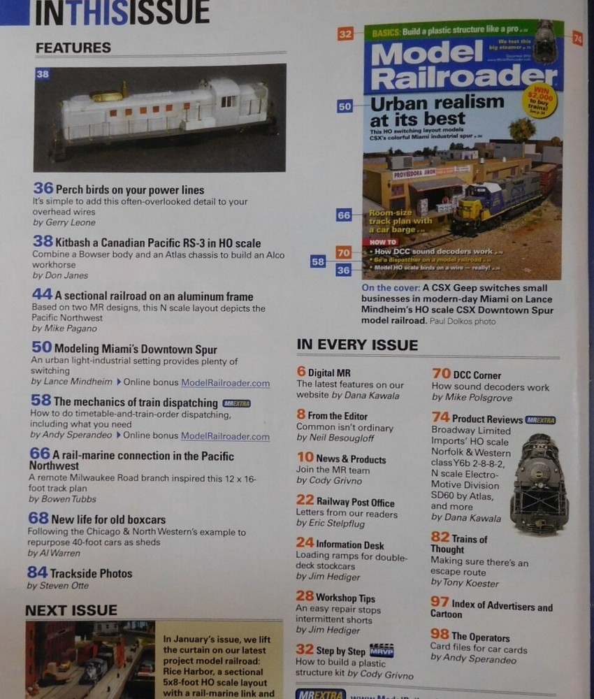 Model Railroader Magazine 2013 December Urban realism Plastic structure build