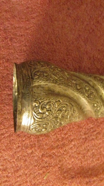 Vintage Metal Decorative Vase bx bb