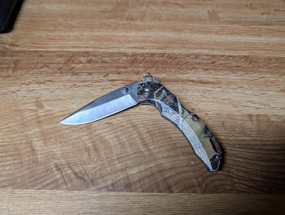 Buck Folding Pocket Knife with Camouflage Handle