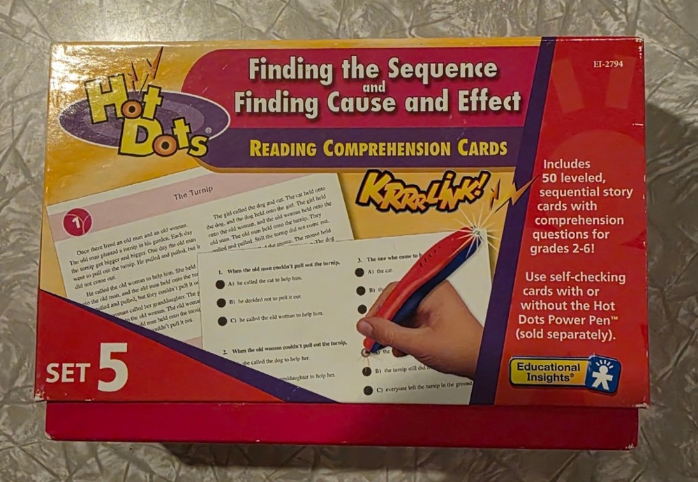 Hot Dots Reading Comprehension Set 5 Finding the Sequence/Finding Cause & Effect