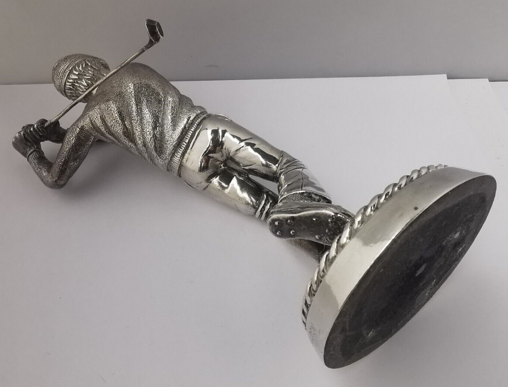 Large 8 Inch Solid Silver Golfer Figurine Or Trophy - Sheffield 1987