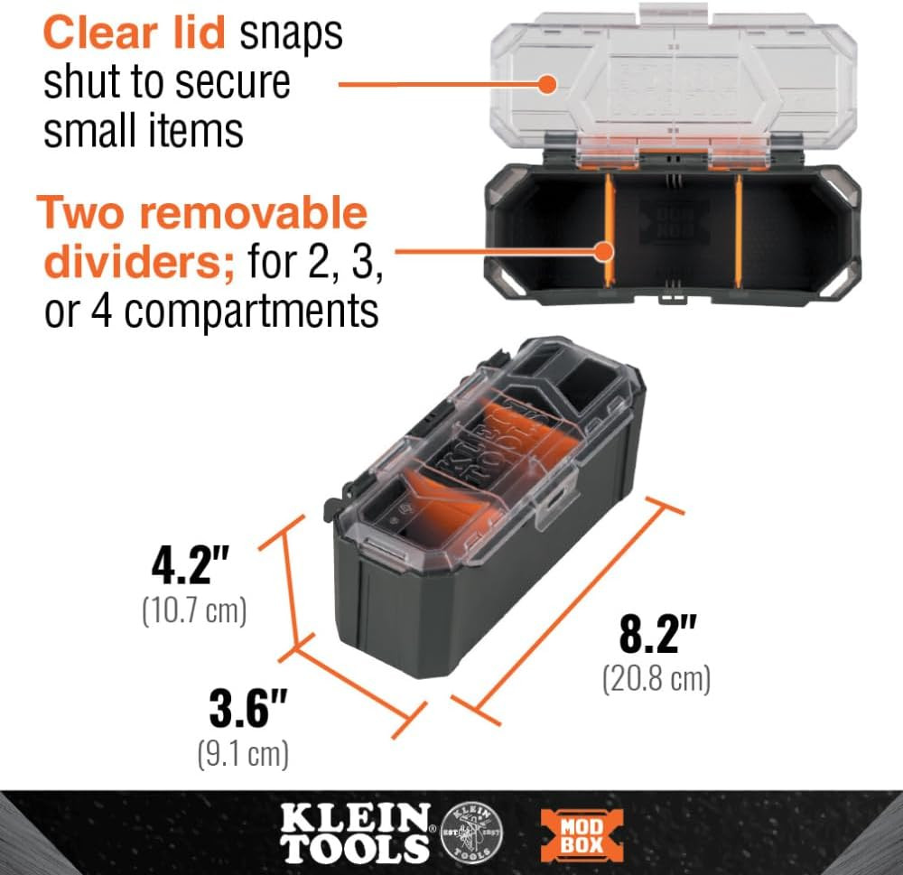 Klein Tools 54815MB Modbox Parts Bin, Modular Tool Storage System Side Mounting